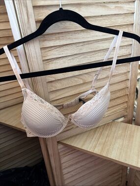 Natori Lace-Trim Padded Bra 34C